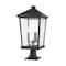 Z-Lite Beacon 3 Light Outdoor Pier Mounted Fixture, Oil Rubbed Bronze & Clear Beveled 568PHXLR-533PM-ORB - alternate 5